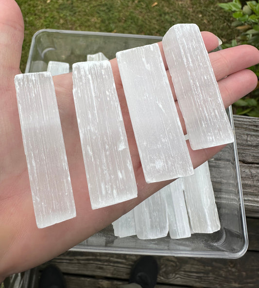 Natural Selenite aka Satin Spar Sticks