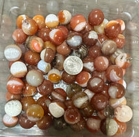 Beautiful Banded Carnelian Spheres