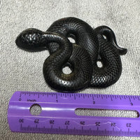 Golden Sheen Obsidian Snake Carving