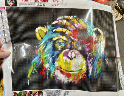 Colorful Gorilla Diamond Art Kit