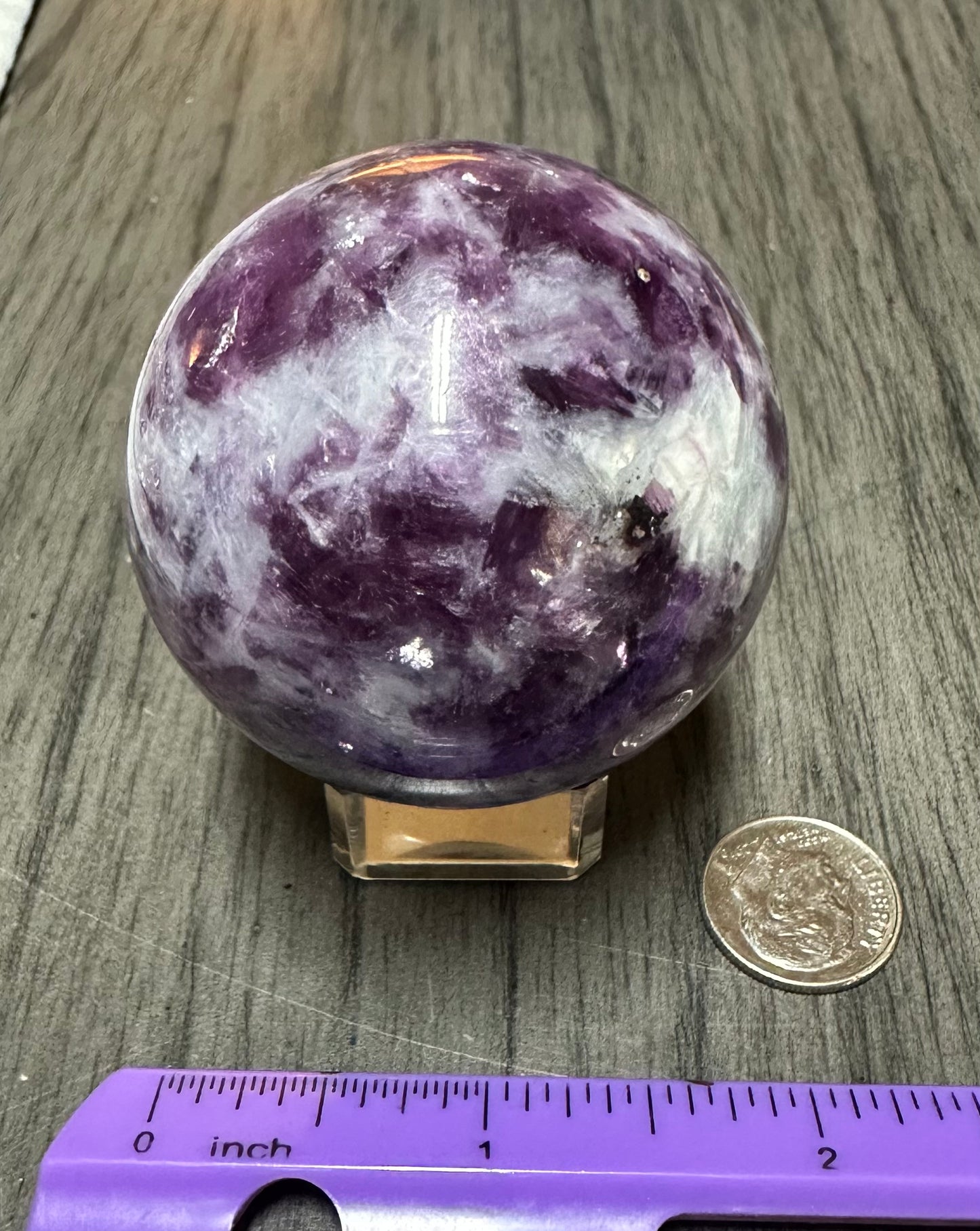 Spark Lepidolite Sphere #6