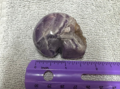 Natural Chevron Amethyst Skull