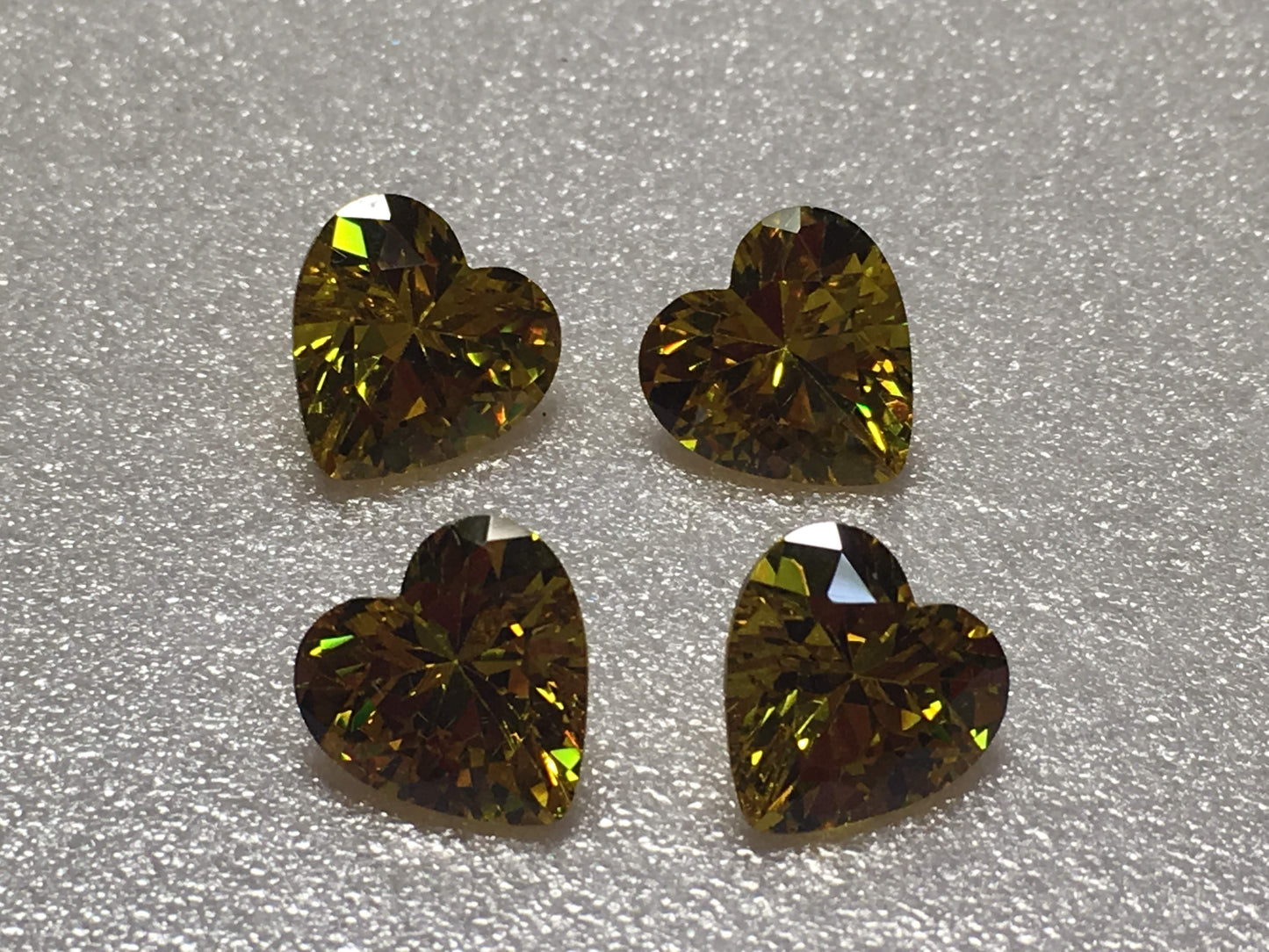 Yellow Cz 10mm Heart Shape