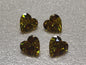 Yellow Cz 10mm Heart Shape