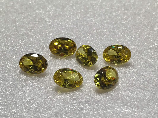 Oval Yellow 7x5mm Cz