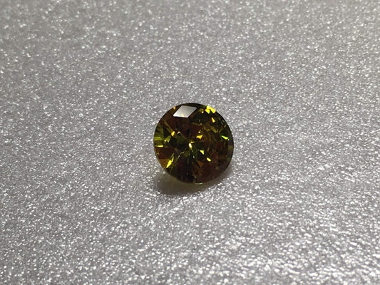 Round Yellow Cz 9mm 4.55ct