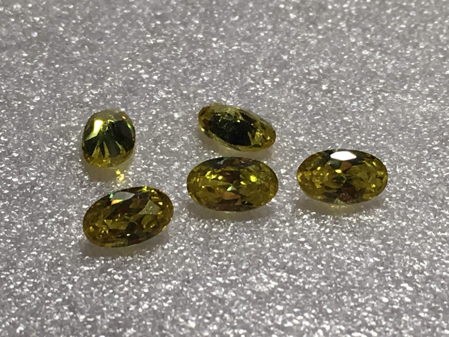 Oval Yellow 5x3mm Cz