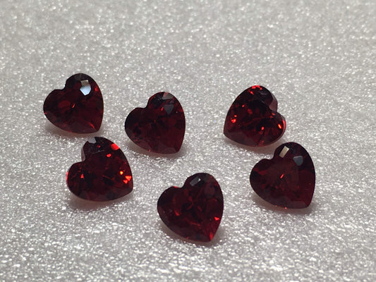 Heartshape Orange 7mm Cz