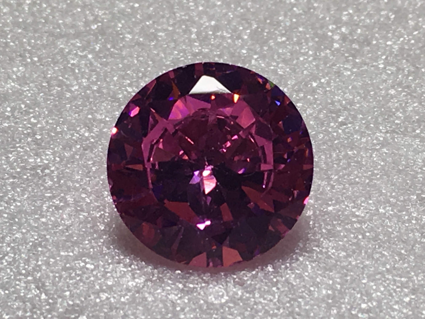 Round Pink Cz 12mm 9.70ct