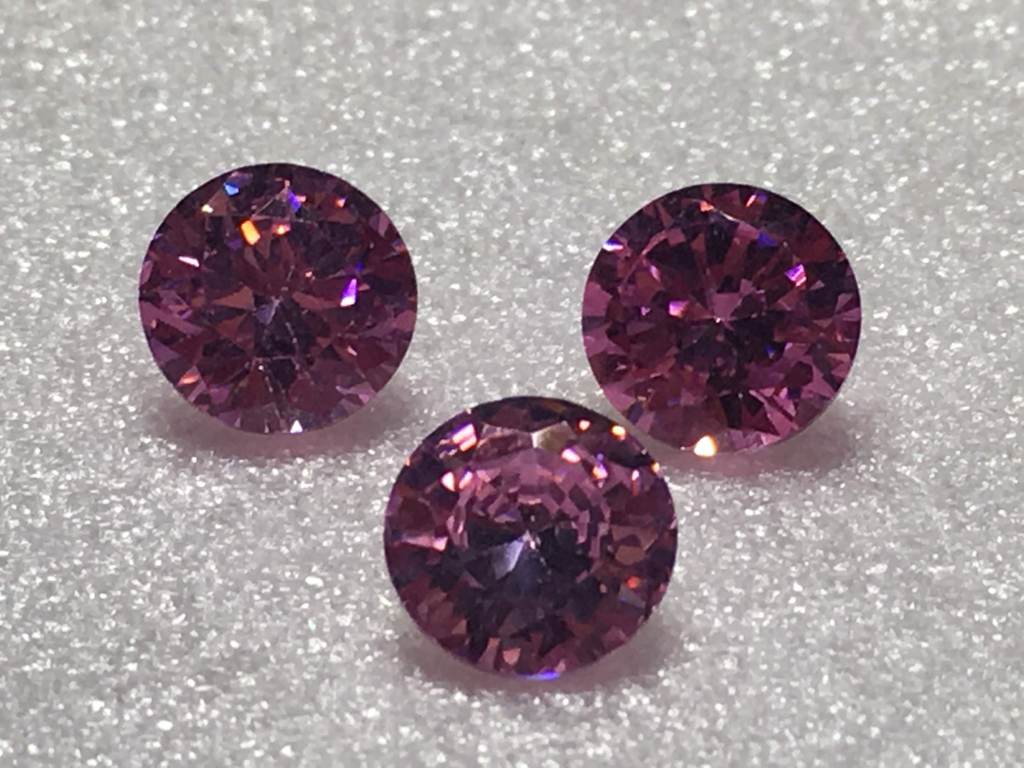 Round Pink 7mm Cz