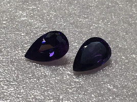 Pearshape Purple 8x5mm Cz