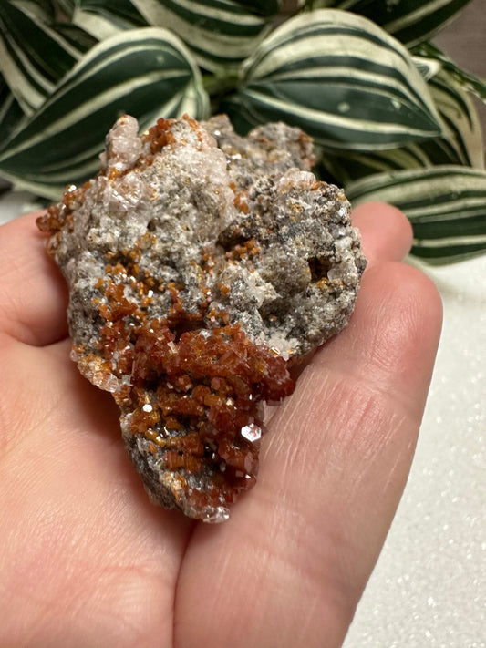 Vanadinite, Calcite -  Apex, Santa Eulalia, Chihuahua, Mexico #12