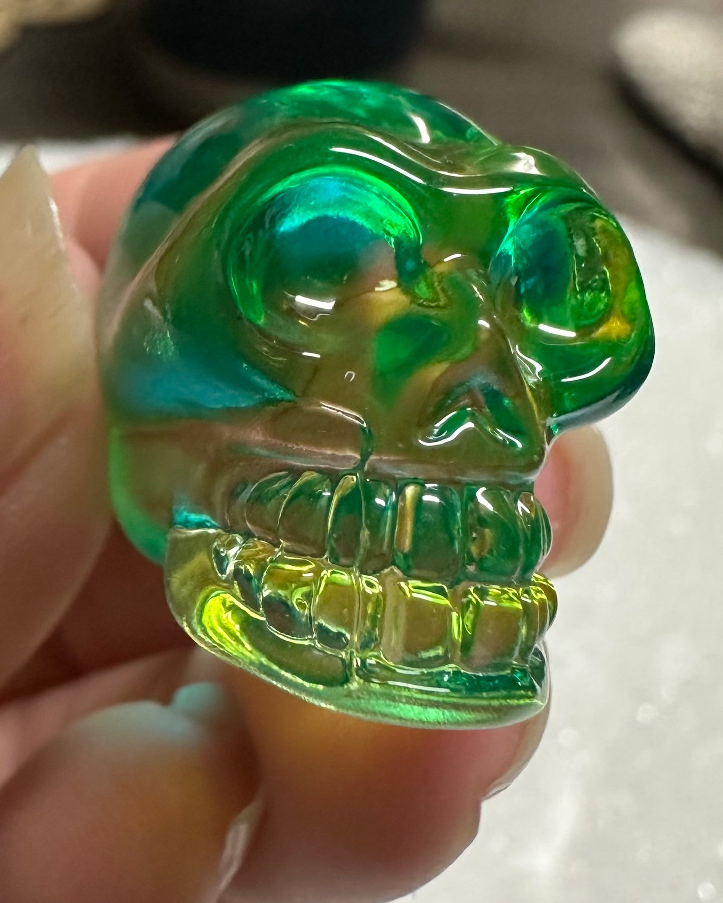 Mini Hand Carved Skull #9