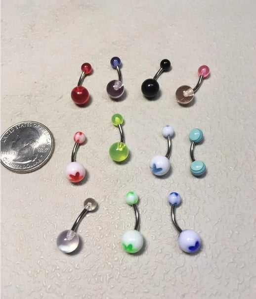 Lot of 11 Belly Bar Rings New