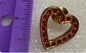 Vintage Avon Red Rhinestone Heart Pin