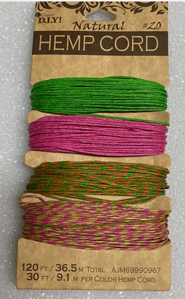 Natural Hemp Cord 4 Shades