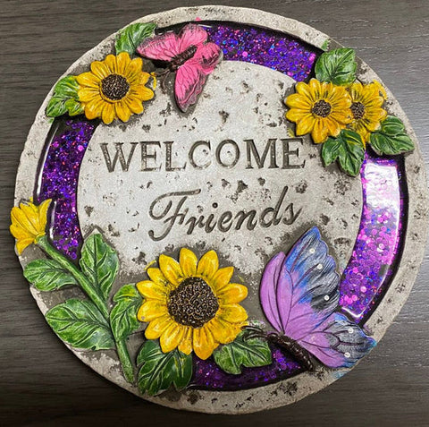 “Welcome Friends” Stepping Stone