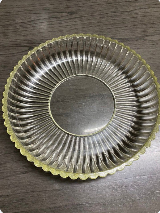 Vintage Clear Glass Heavy Platter