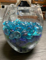 Glass Vase with Glass Decor