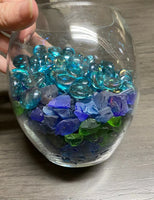 Glass Vase with Glass Decor