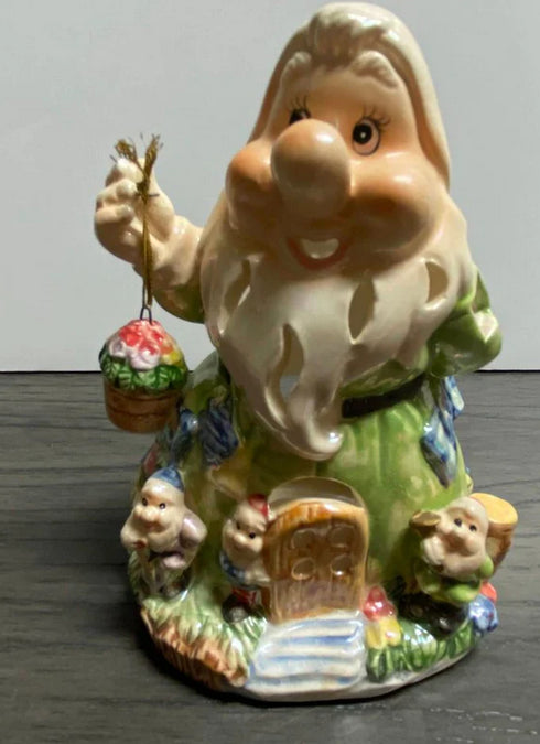 Garden Gnome Tea Light Candle Holder Green