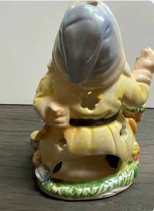 Garden Gnome Tea Light Candle Holder Yellow