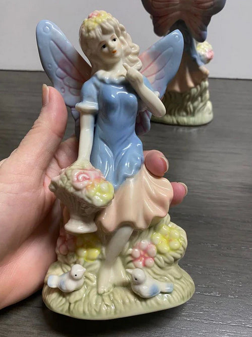 Porcelain Fairy Holding Flowers