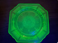 Vintage Uranium Glass Plate (Hocking)