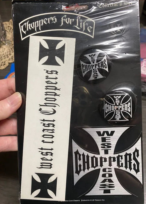 West Coast Choppers Pin & Decal/Sticker Set