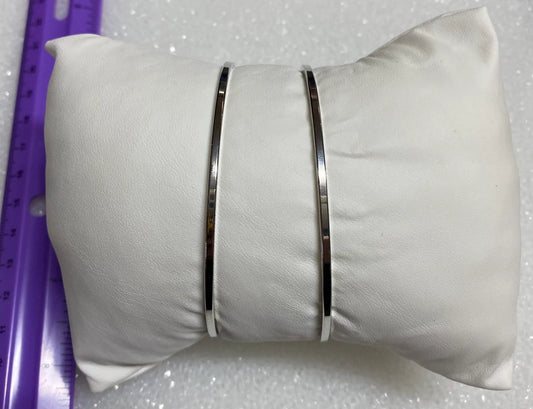 New Silvertone Bangle Bracelets (2)