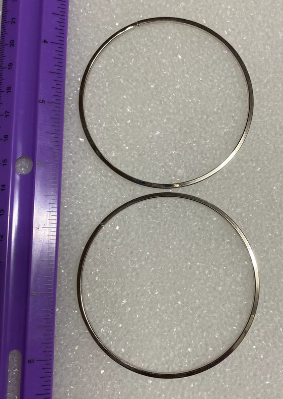 New Silvertone Bangle Bracelets (2)