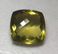 Checker Prasiolite 20mm Cushion Cut 31.40ct