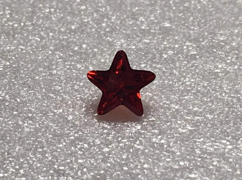 Starshape /Orange Red Cz 5mm 0.75ct