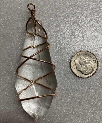 Wire Wrapped Glass Pendant