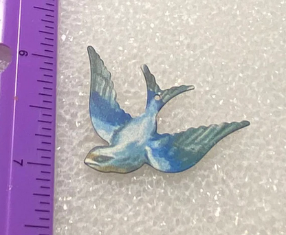 Swooping Blue Bird Charm/Pendant