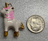 Pink and White Unicorn Pendant