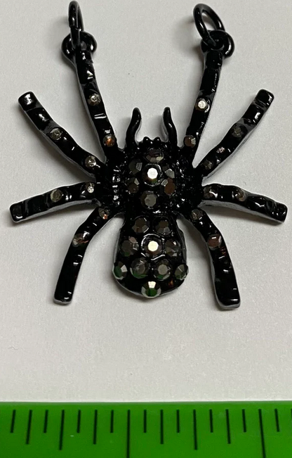 Black Metal Spider Pendant