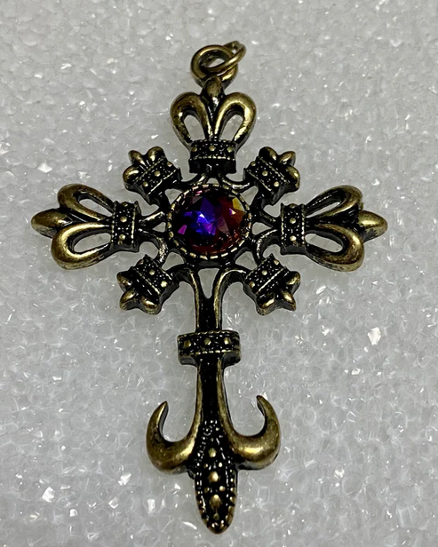 Gold Color Metal Cross Pendant