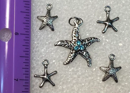 Set of (5) Starfish Pendants