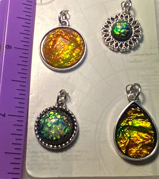 Set of (4) Colorful Pendants