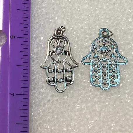 Set of (2) Silvertone Pendants