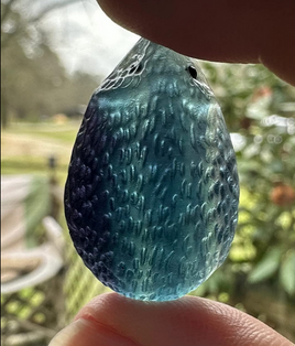 Hedgehog Hand-Carved Rainbow Fluorite #3