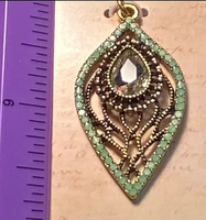 Goldtone Filigree Teardrop Pendant