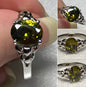 Sterling Silver 9x7mm Oval Olive Cz Ring Sz 8-9 #30