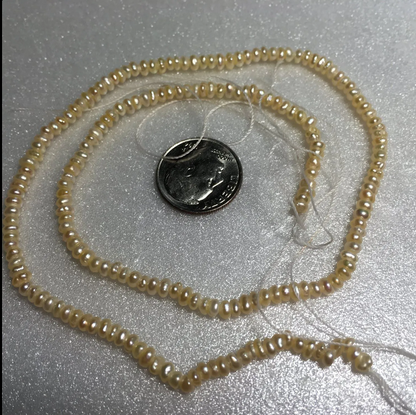 Peach Freshwater Pearl #8 Strand