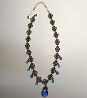 Victorian Style Glass Drop Necklace New