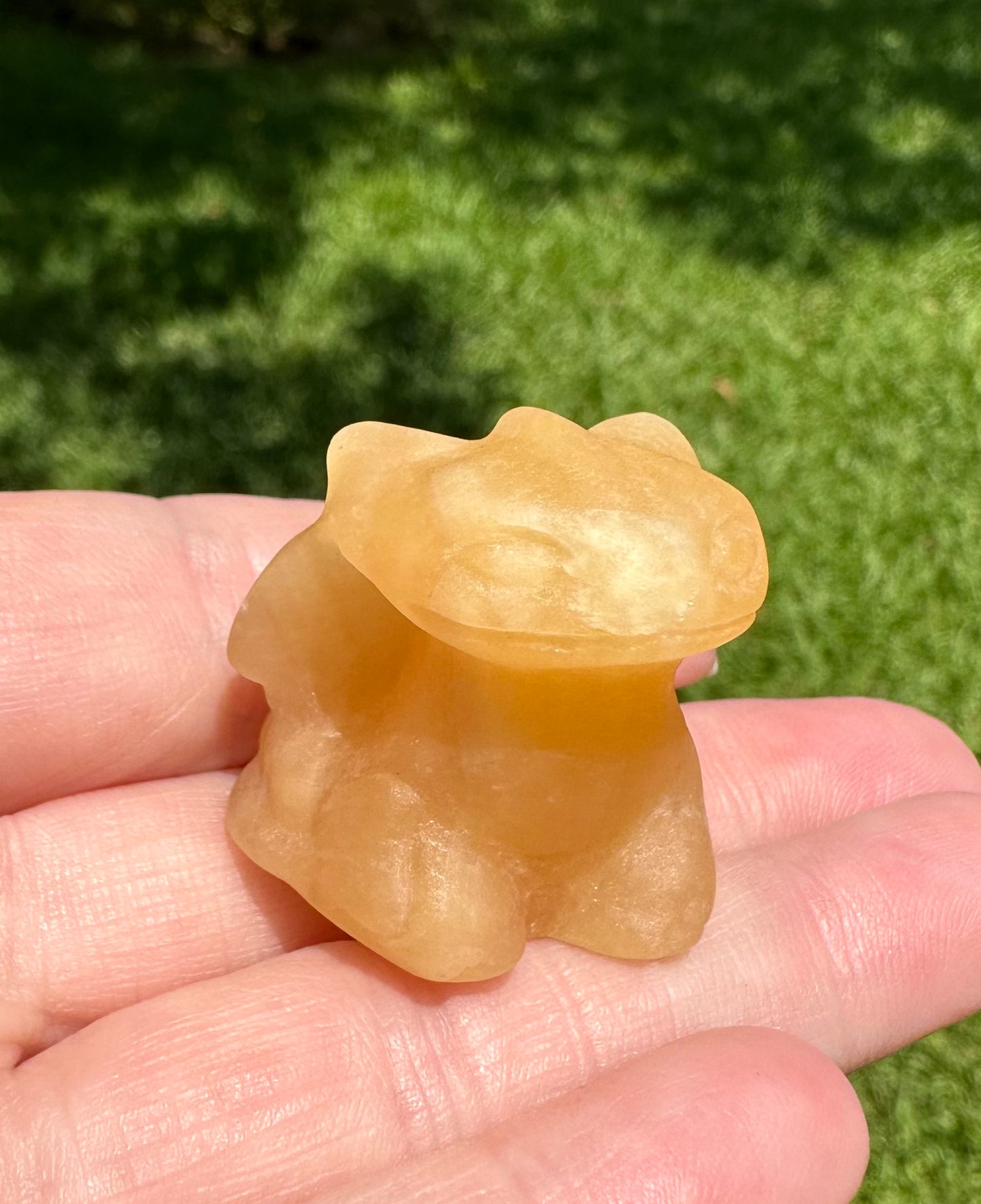 Orange Calcite Mini Toothless Dragon