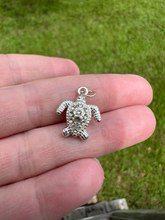 Silvertone Turtle Charm