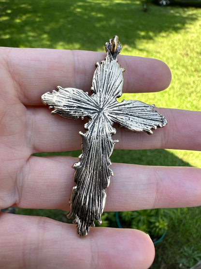 Aurora Borelais Ornate Cross Pendant