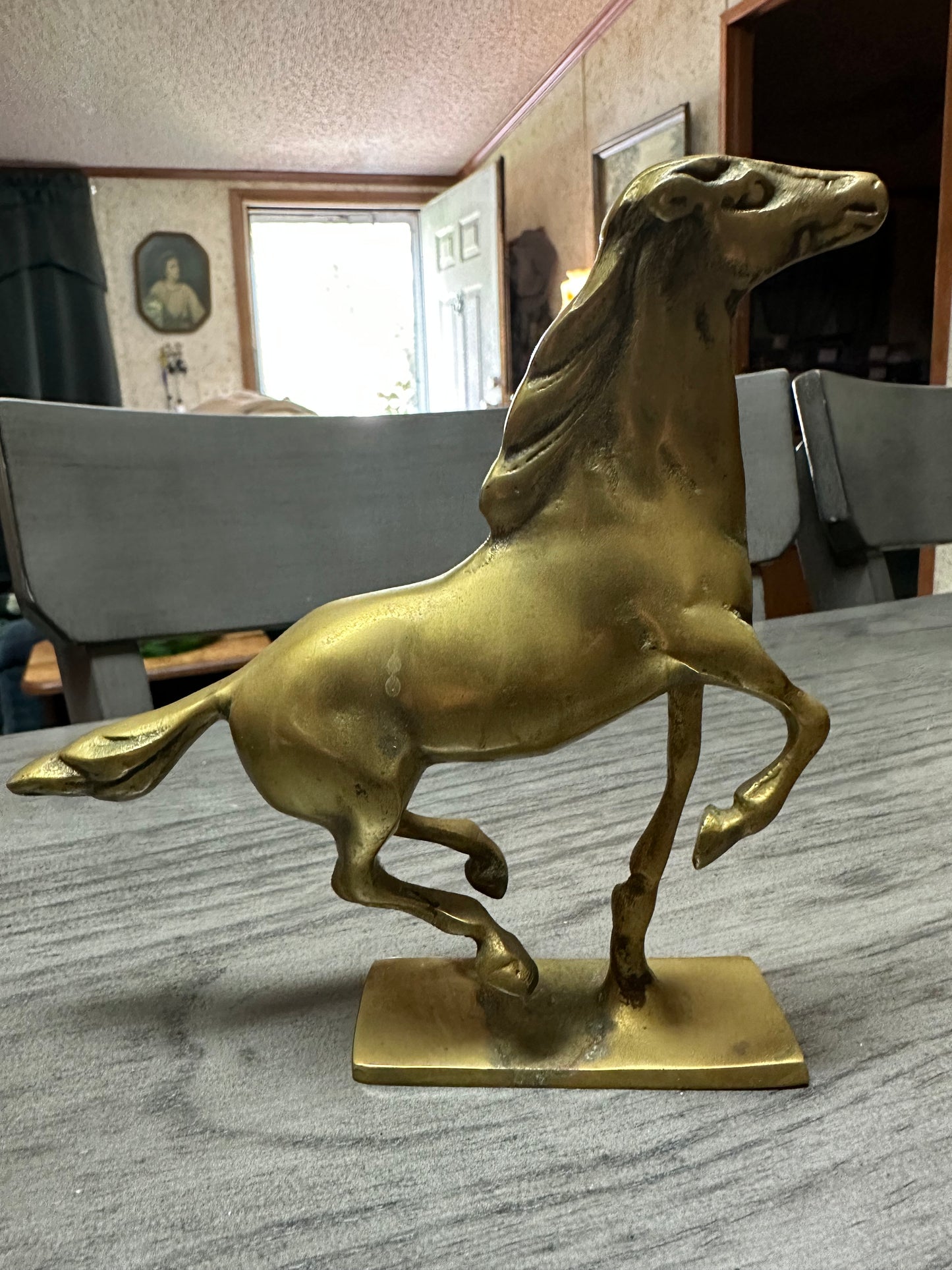 Vintage Brass Galloping Horse